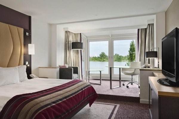 Výhled z Hilton Vienna Danube Waterfront