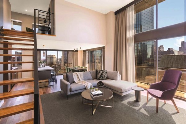 Výhled z Adina Apartment Hotel Melbourne