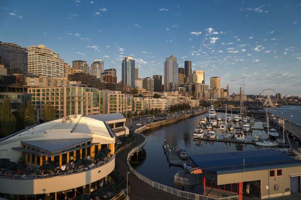 Výhled z Seattle Marriott Waterfront